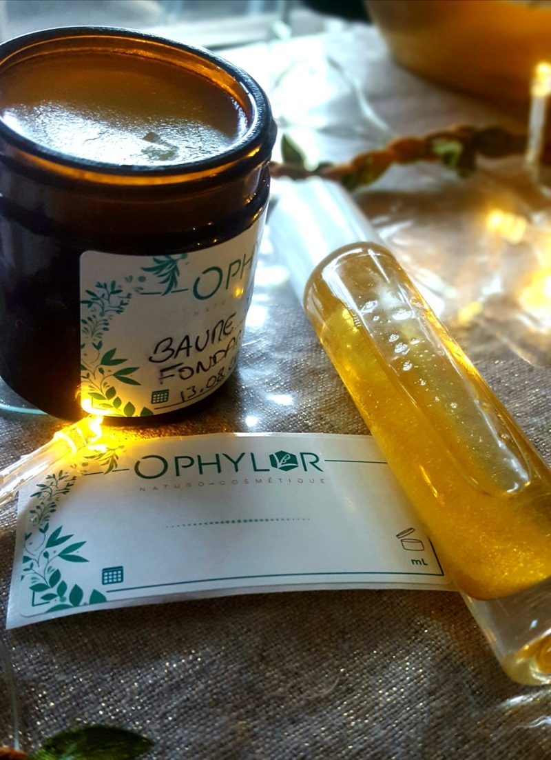Ophylor Highlighter et baume nourrissant atelier cosmétique DIY Soin du corps